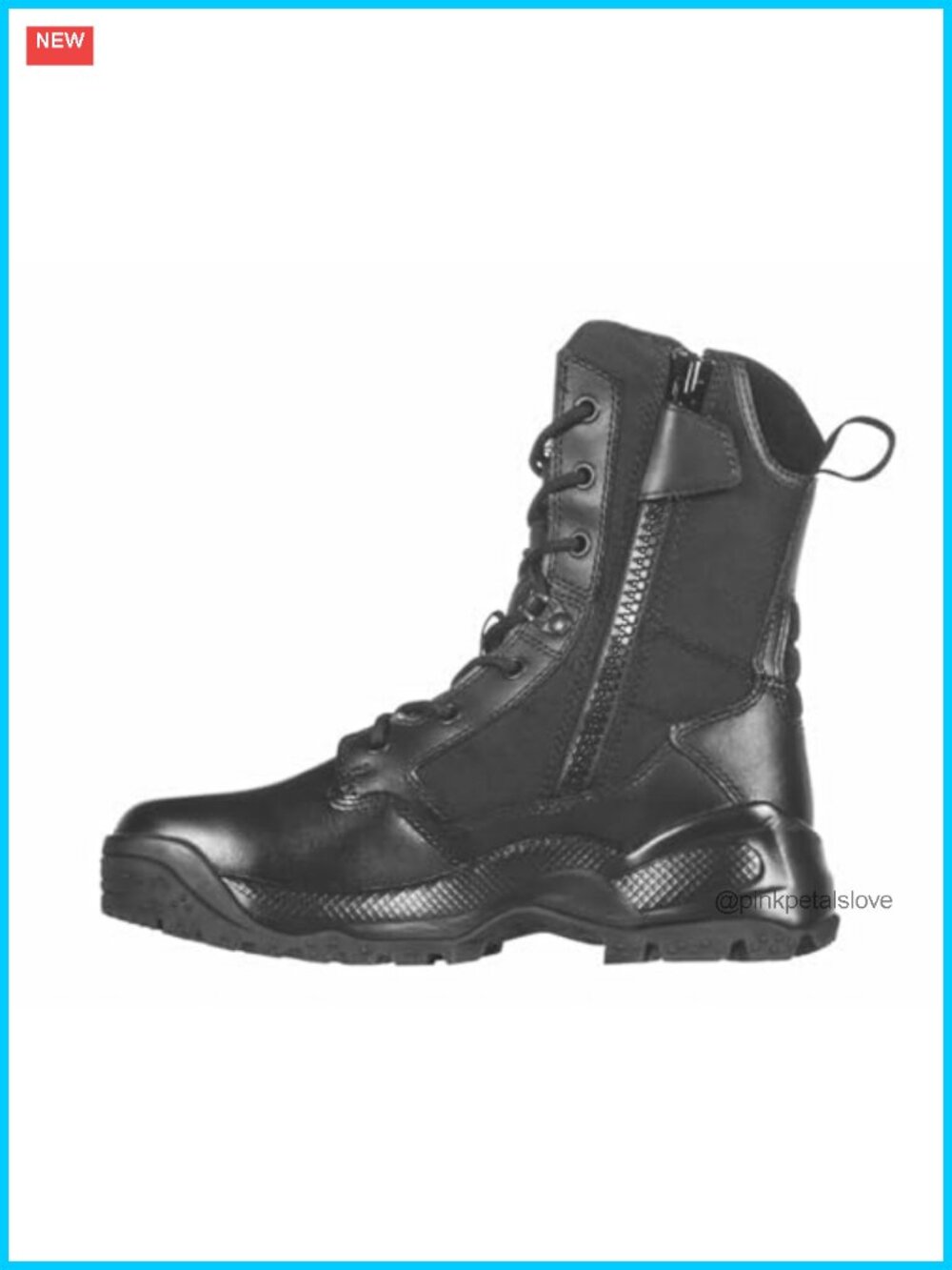 Waterproof Tactical Work Boots 8-Inch Side Zip Memory Foam
